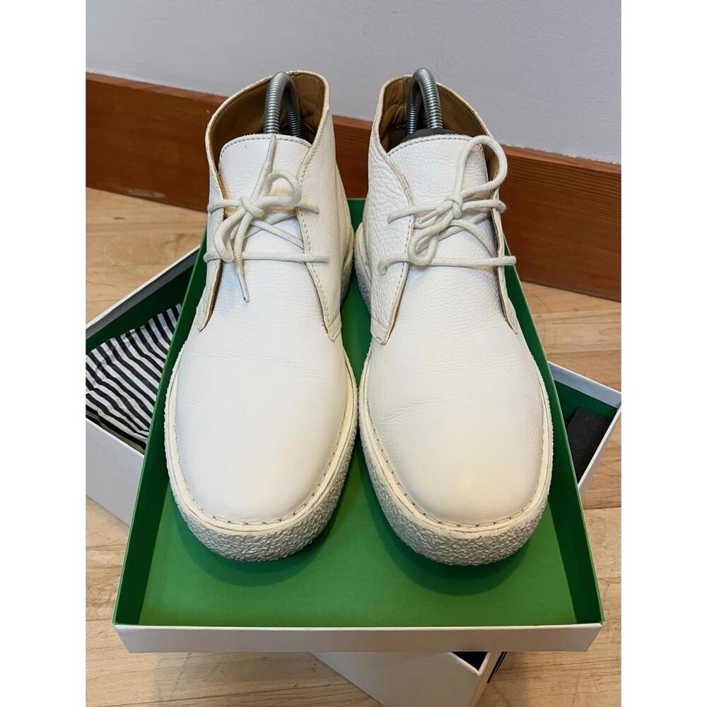 Kenzo Paris "Nevada Veau Foulonne" Leather Desert Boot 11 US Mens White